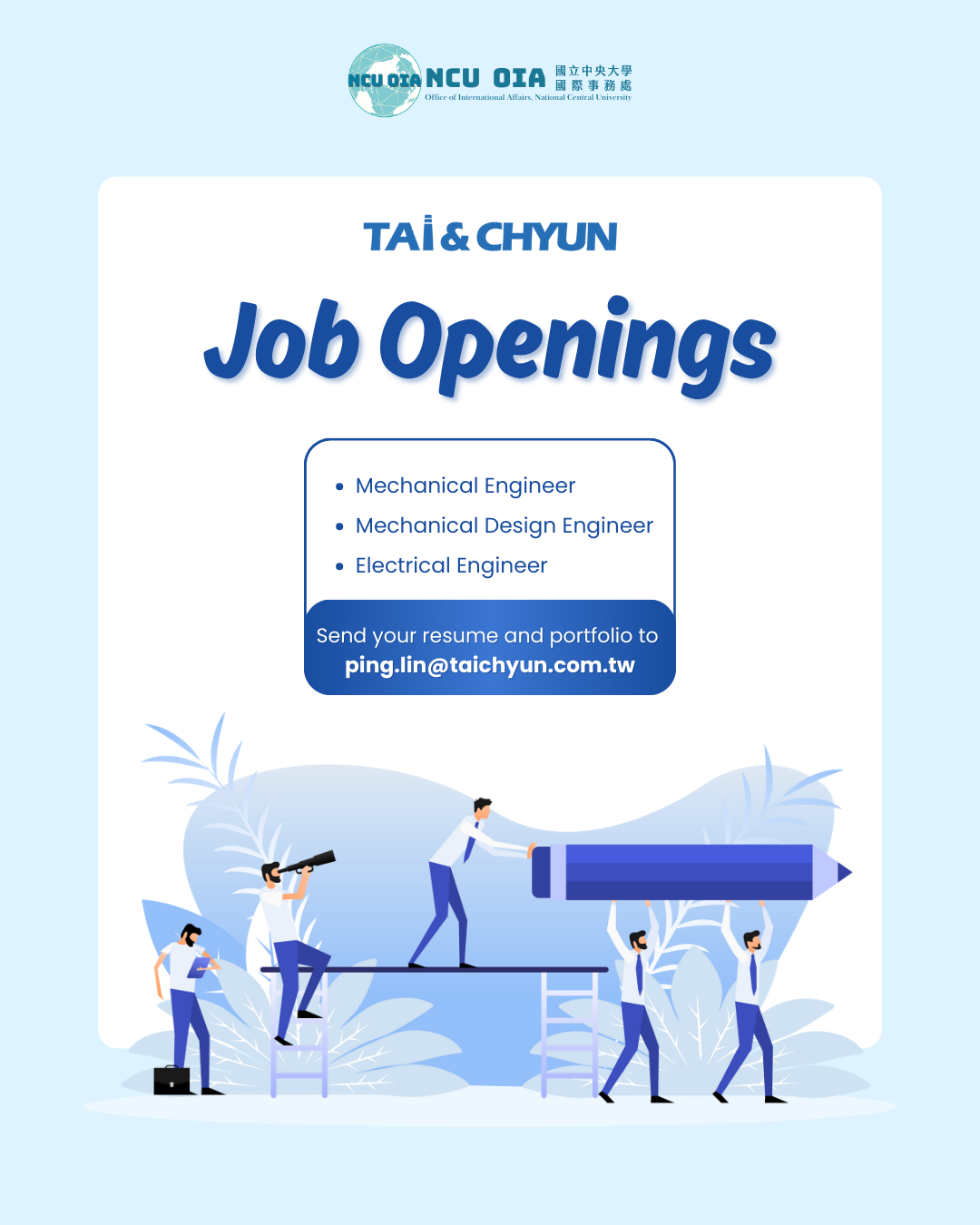 [Job Vacancy] Tai&Chyun Job Openings